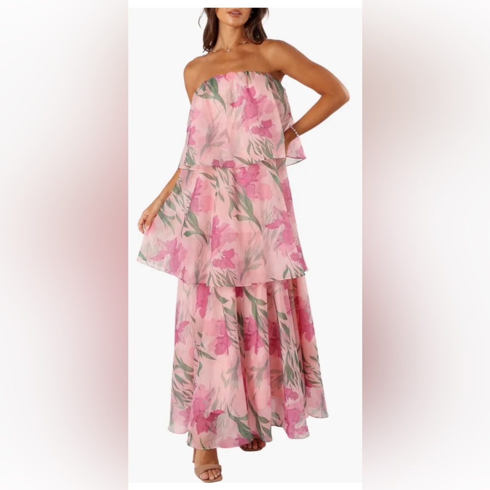 Petal & Pup Bloom Floral Strapless Maxi Dress